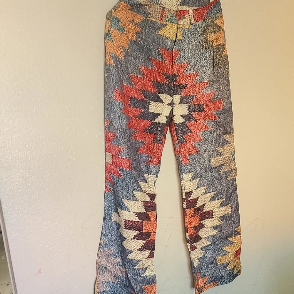 Colorful Geometric Pattern Pants - Picture 1 of 5